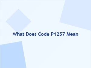 What Does Code P1257 Mean
